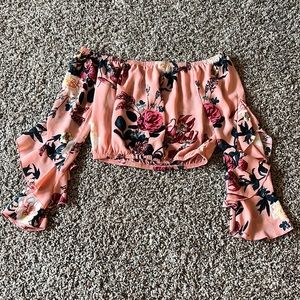 crop floral top